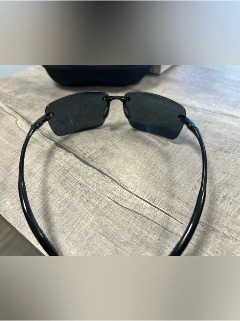 Costa Gulf Shore Shiny Black with Blue Mirrored Lenses, Cloth, & Case